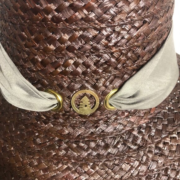 Livity Outernational Brown Woven Straw Hat w/ Olive Ribbon – Boutique Fall & Hol main image 10
